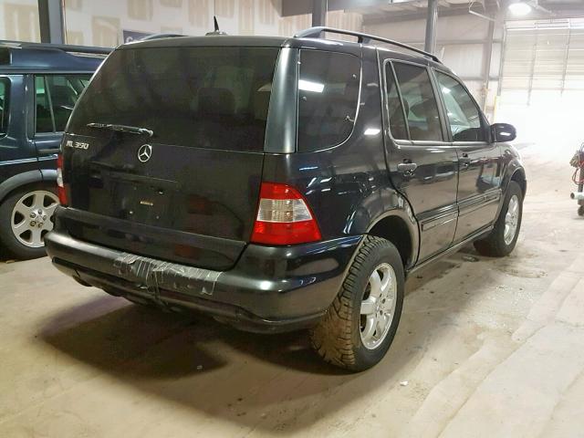 4JGAB57E73A454589 - 2003 MERCEDES-BENZ ML 350 BLACK photo 4