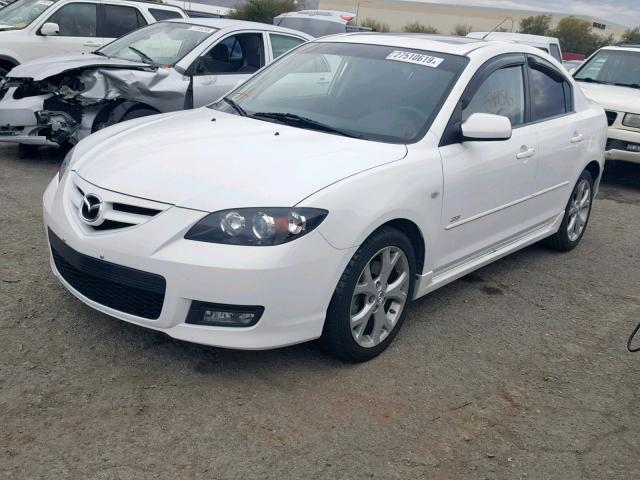 JM1BK324X81124707 - 2008 MAZDA 3 S WHITE photo 2