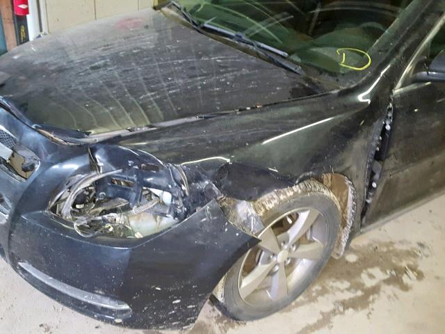 1G1ZC5E0XCF163978 - 2012 CHEVROLET MALIBU 1LT BLACK photo 9