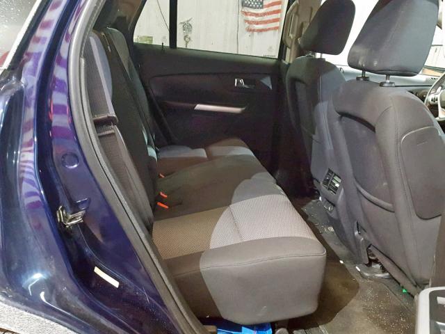 2FMDK4JCXBBA11001 - 2011 FORD EDGE SEL BLUE photo 6