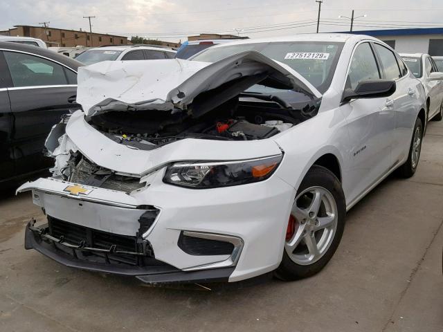 1G1ZB5ST6JF111777 - 2018 CHEVROLET MALIBU LS WHITE photo 2