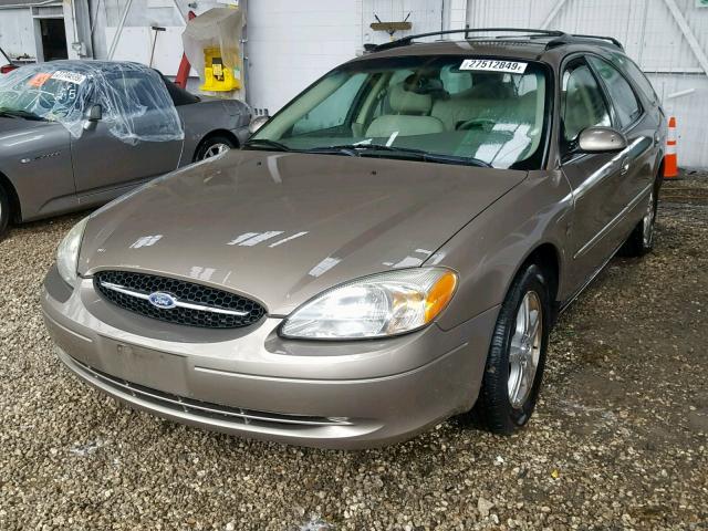 1FAHP59S02A110534 - 2002 FORD TAURUS SEL GOLD photo 2