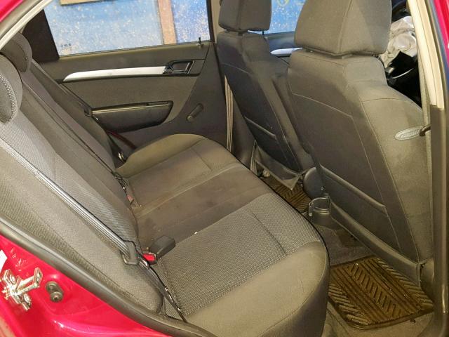 KL1TD5DE4BB183146 - 2011 CHEVROLET AVEO LS RED photo 6