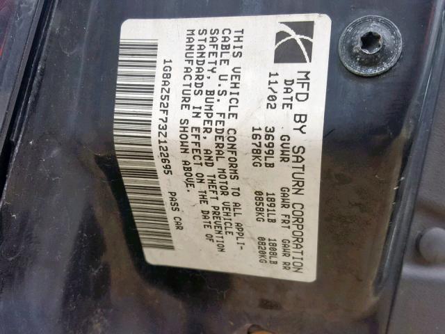 1G8AG52FX5Z153836 - 2005 SATURN ION LEVEL 黑色 照片 10