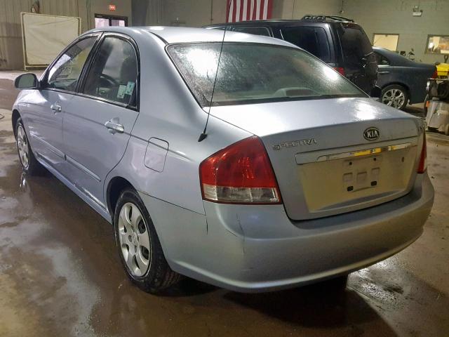 KNAFE122985515137 - 2008 KIA SPECTRA EX BLUE photo 3