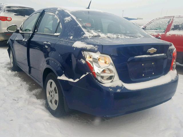 1G1JA5SH2D4175049 - 2013 CHEVROLET SONIC LS BLUE photo 3