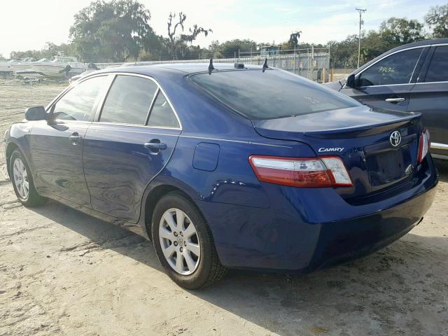 4T1BB46K18U044169 - 2008 TOYOTA CAMRY HYBR BLUE photo 3