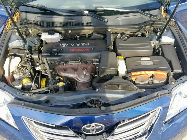 4T1BB46K18U044169 - 2008 TOYOTA CAMRY HYBR BLUE photo 7