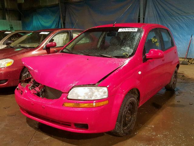 KL1TD66656B670955 - 2006 CHEVROLET AVEO BASE Қызыл фото 2