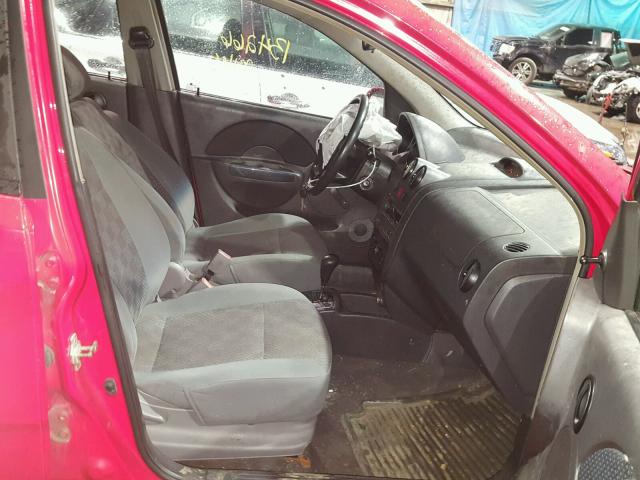 KL1TD66656B670955 - 2006 CHEVROLET AVEO BASE Қызыл фото 5