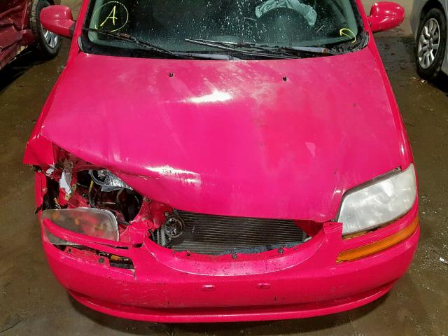 KL1TD66656B670955 - 2006 CHEVROLET AVEO BASE Қызыл фото 7
