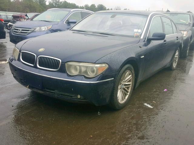 WBAGN63585DS60234 - 2005 BMW 745 LI BLUE photo 2