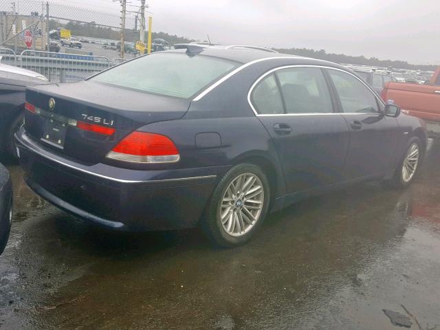 WBAGN63585DS60234 - 2005 BMW 745 LI BLUE photo 4