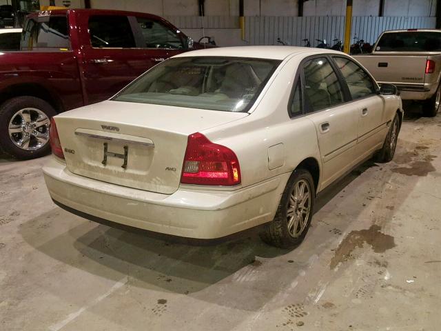 YV1TH59H641364056 - 2004 VOLVO S80 2.5T WHITE photo 4