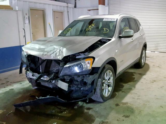 5UXWX7C51BL732627 - 2011 BMW X3 XDRIVE3 SILVER photo 2