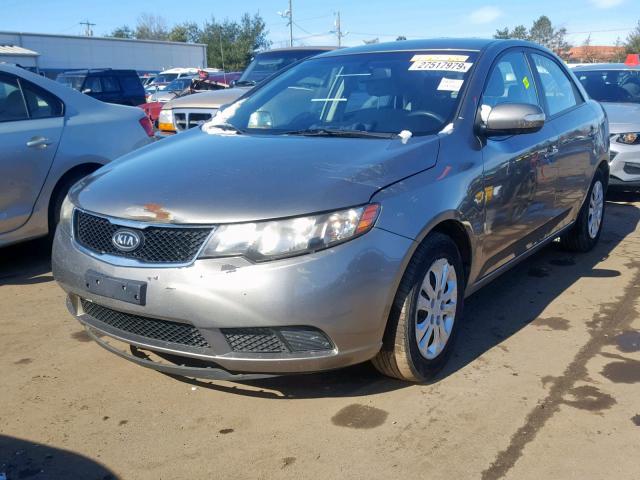 KNAFU4A25A5168305 - 2010 KIA FORTE EX GRAY photo 2