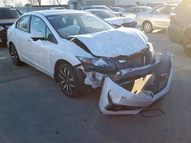 19XFB2F91EE275879 - 2014 HONDA CIVIC EXL WHITE photo 1