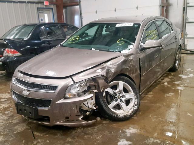 1G1ZC5EB8AF252592 - 2010 CHEVROLET MALIBU 1LT TAN photo 2