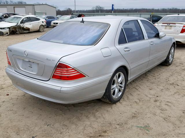 WDBNG83J83A331037 - 2003 MERCEDES-BENZ S 430 4MAT SILVER photo 4