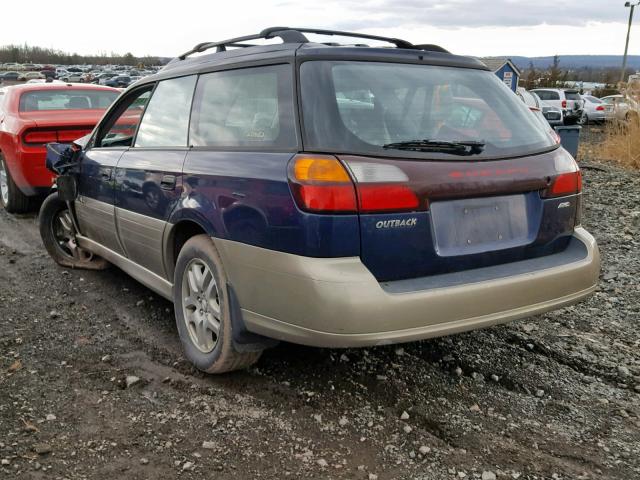 4S3BH675947629467 - 2004 SUBARU LEGACY OUT BLUE photo 3