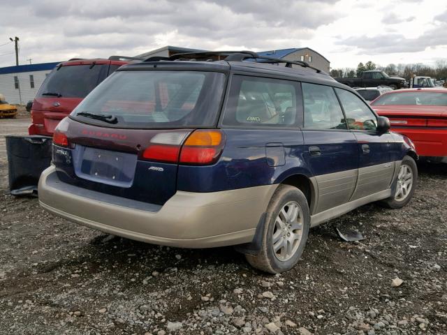 4S3BH675947629467 - 2004 SUBARU LEGACY OUT BLUE photo 4