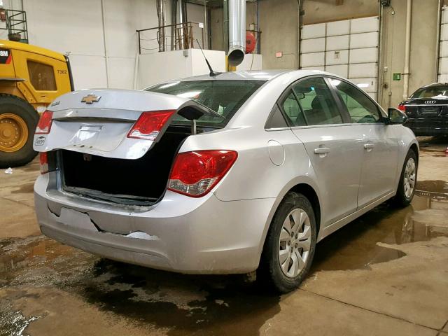 1G1PD5SHXC7281389 - 2012 CHEVROLET CRUZE LS SILVER photo 4