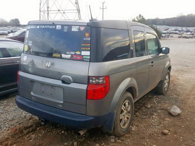 5J6YH28728L015581 - 2008 HONDA ELEMENT EX GRAY photo 4