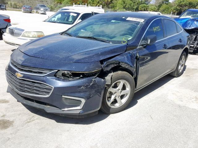 1G1ZB5ST1JF168677 - 2018 CHEVROLET MALIBU LS BLUE photo 2