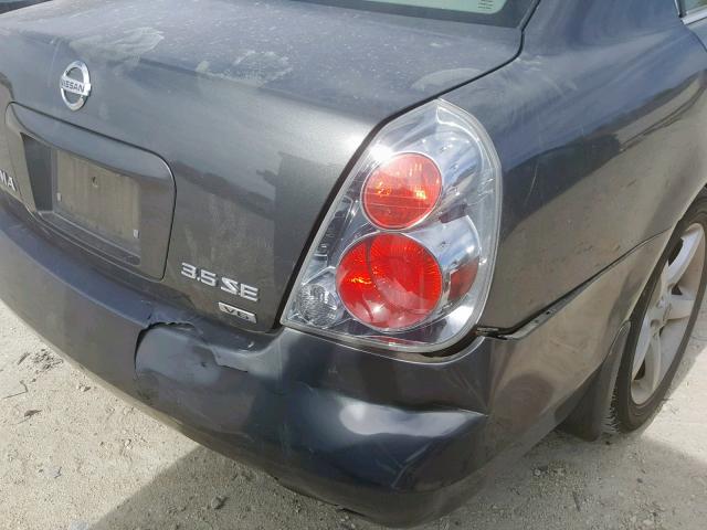 1N4BL11D25N477052 - 2005 NISSAN ALTIMA SE GRAY photo 9