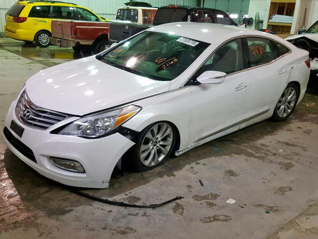 KMHFG4JG0CA122263 - 2012 HYUNDAI AZERA GLS WHITE photo 2