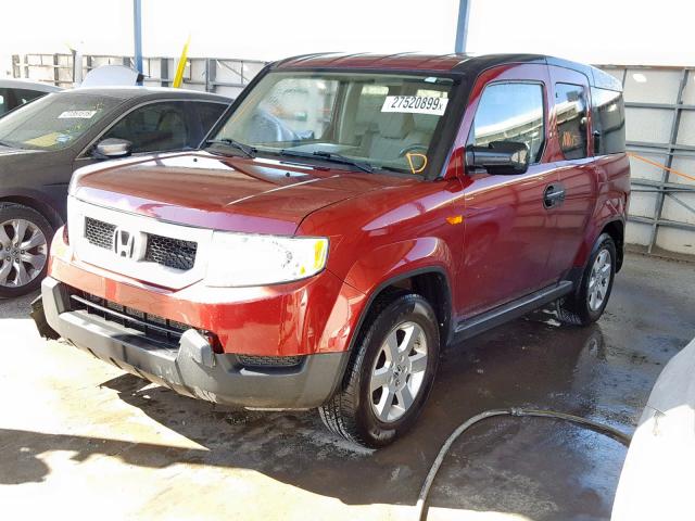 5J6YH28749L000131 - 2009 HONDA ELEMENT EX RED photo 2