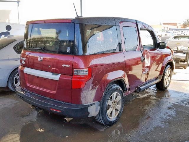 5J6YH28749L000131 - 2009 HONDA ELEMENT EX RED photo 4