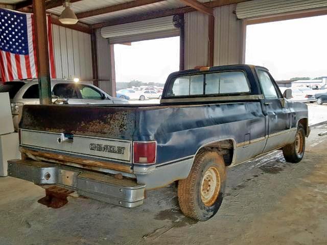 1GCGC24M7FS100902 - 1985 CHEVROLET C20 BLUE photo 4