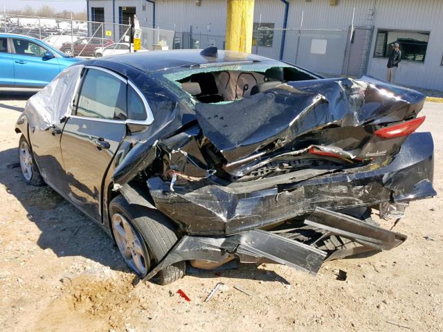 1G1ZB5ST3HF290791 - 2017 CHEVROLET MALIBU LS BLACK photo 3