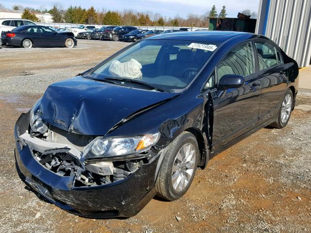 2HGFA16929H518284 - 2009 HONDA CIVIC EXL BLACK photo 2