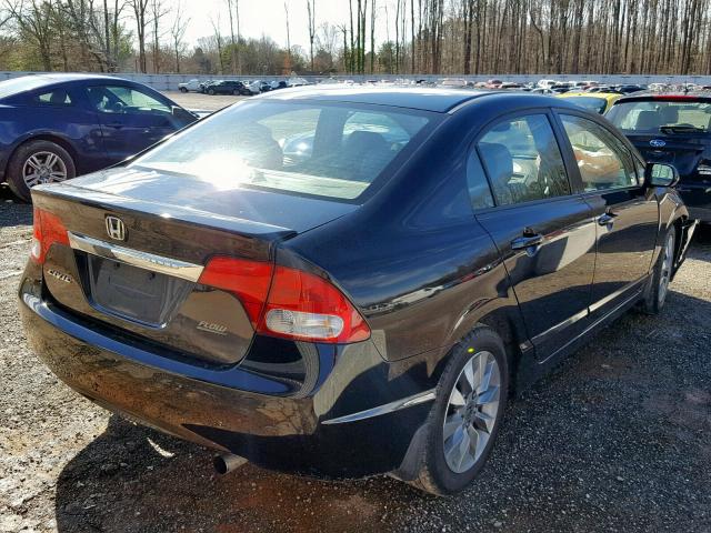 2HGFA16929H518284 - 2009 HONDA CIVIC EXL BLACK photo 4