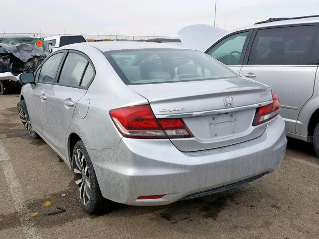 19XFB2F9XEE046777 - 2014 HONDA CIVIC EXL SILVER photo 3