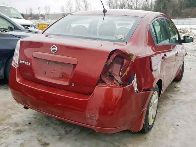 3N1AB61E58L749521 - 2008 NISSAN SENTRA 2.0 RED photo 4