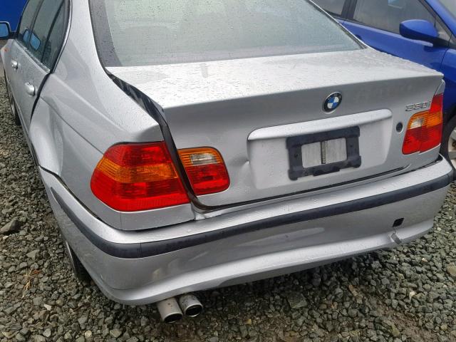 WBAEW53445PN38132 - 2005 BMW 330 XI SILVER photo 9