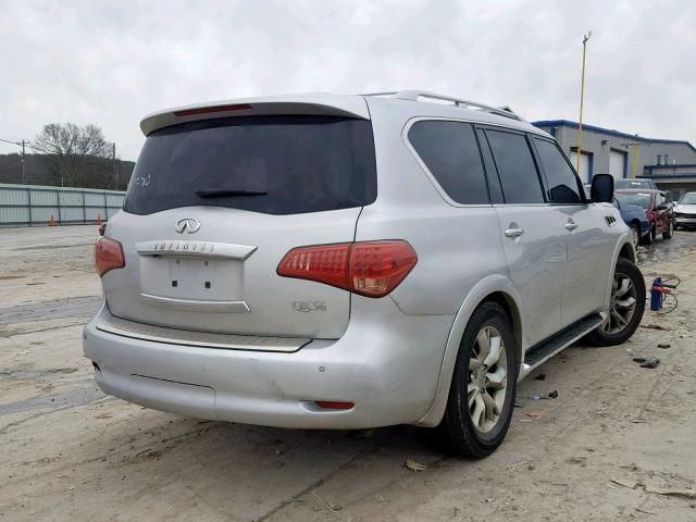 JN8AZ2NE3B9006162 - 2011 INFINITI QX56 SILVER photo 4