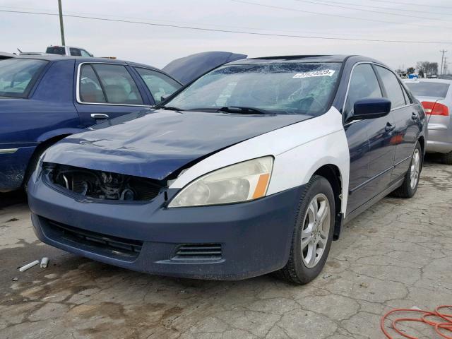 1HGCM56886A103733 - 2006 HONDA ACCORD EX BLUE photo 2