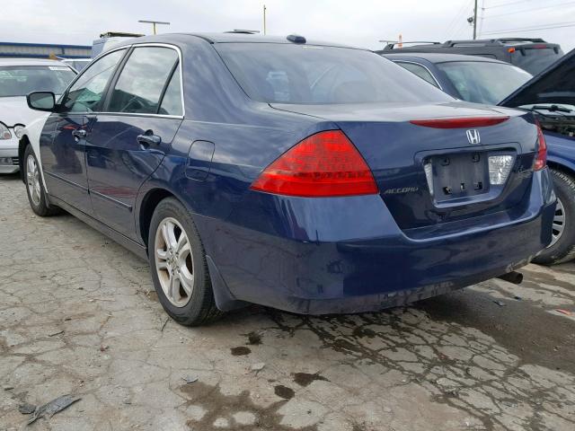 1HGCM56886A103733 - 2006 HONDA ACCORD EX BLUE photo 3