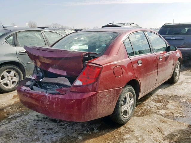 1G8AG52F15Z127870 - 2005 SATURN ION LEVEL RED photo 4