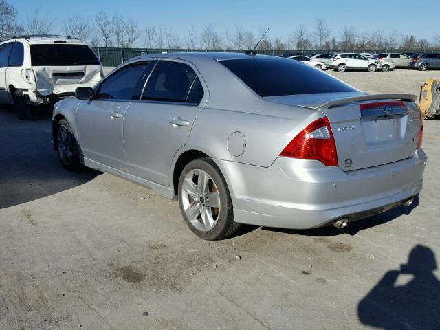 3FAHP0KC5BR317982 - 2011 FORD FUSION SPO SILVER photo 3