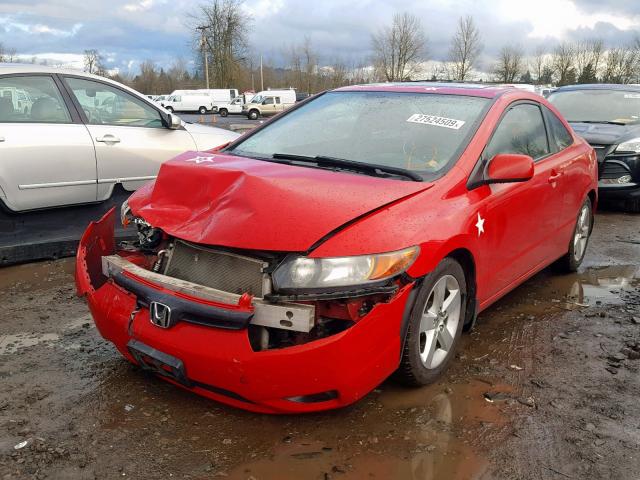 2HGFG11918H549479 - 2008 HONDA CIVIC EXL RED photo 2