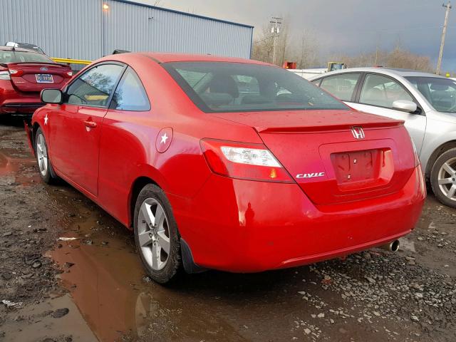 2HGFG11918H549479 - 2008 HONDA CIVIC EXL RED photo 3