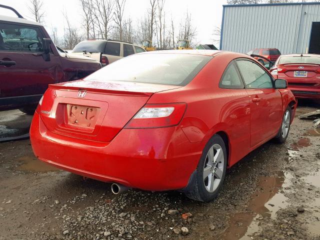 2HGFG11918H549479 - 2008 HONDA CIVIC EXL RED photo 4