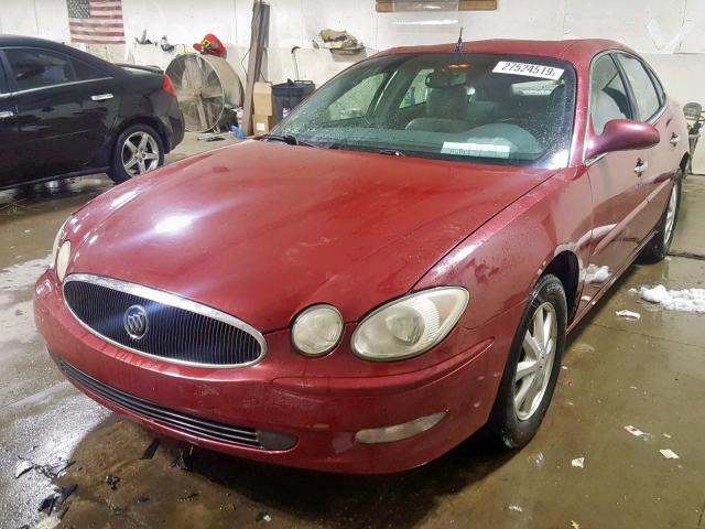 2G4WD532651237852 - 2005 BUICK LACROSSE C BURGUNDY photo 2