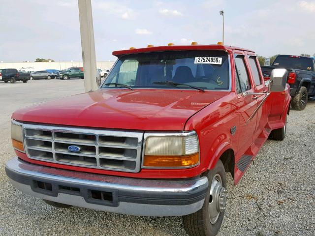 1FTJW35F1VEB44250 - 1997 FORD F350 RED photo 2