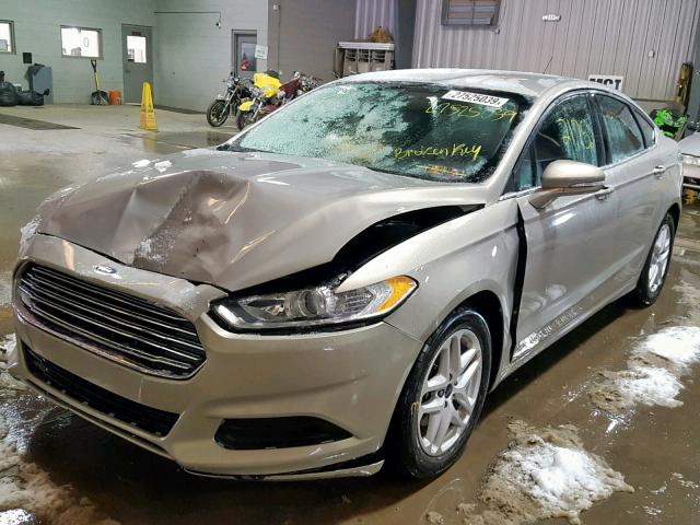 3FA6P0H71FR142475 - 2015 FORD FUSION SE BEIGE photo 2